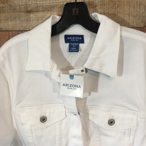 Arizona White Crop Denim Jacket - Picture 5 of 5